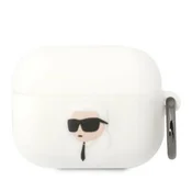 Karl Lagerfeld etui Silicone Karl s Head 3D za AirPods Pro, belo