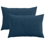 vidaXL Prevleka za blazino 2 pcs ALMELO Temno modra 30 x 50 cm