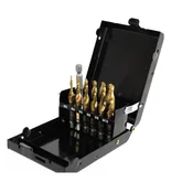 Kombinirani navojni svedri M3-M10 titanizirani 7 kos z adapterjem 1/4 67463