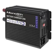 shumee Qoltec Inteligentni Monolith Polnilnik za LiFePO4 AGM GEL SLA baterije | 20A | 12V
