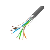 LANBERG F/UTP (FTP) mrežni kabel, 100 Mb/s, 305m, bakreno-aluminijasta žica, približno siv