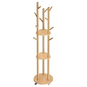 Songmics Stojalo za plašče 40x175 cm naravno
