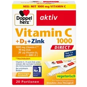 Doppelherz Aktiv Vitamin C 1000 + Vitamin D3 + Cink direkt, 20 vrečk