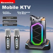 Newmine Bluetooth karaoke zvucnik sa 2 mikrofona K8, Crni