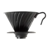 Hario V60-02 jekleni kapalnik, mat črn