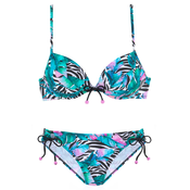 VIVANCE Bikini žad/roza/črna/bela