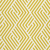shumee ZUNANJE DEKORATIVNE TKANINE OXFORD - geometrijski motiv z rumenimi črtami