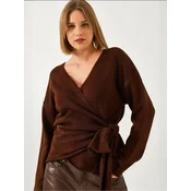 Bianco Lucci Pulover Pullover temno rjava