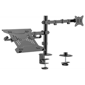 GEMBIRD Podesivi stoni drzac za monitor + nosac za laptop MA-DA-03 crni