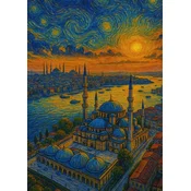 Istanbulski plakat v stilu Van Gogha 30x40 cm