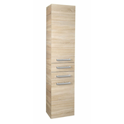Omarica s košaro za perilo VEGA, 40 x 184 x 31 cm, hrast platin - Hrast platin - 24 - 31.00 - MDF/laminat - Viseča/stojalo - Košara za perilo - Aqualine - POLY A VEGA - 40.00 - Sodoben kvadraten - 40x184x31 cm - 184.00