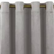 Curtain VILA color gray style classic golden gold metal eyelets velvet 400x175 HOMEDE