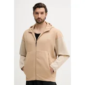 Pulover adidas x Z.N.E moški, bež barva, s kapuco, JY4833