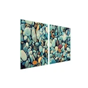 shumee Steklena zaščitna plošča za štedilnik 2x45x52 Stone