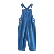 Next Hlače z naramnicami moder denim
