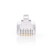 RJ45 CAT6 Mrežni Konektori | Muški | Prozirni | 10 komada | NEDIS