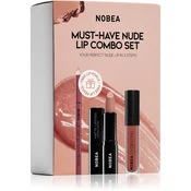 NOBEA Day-to-Day Must-have Nude Lip Combo Set darilni set za ustnice