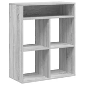 Vidaxl Knjižna omara siva sonoma 66x31x80 cm cm inženirski les