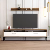 Hanah Home TV komoda sa policama Istanbul, 180 cm, Orah-bela
