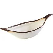 APS Crocker skleda v obliki lista, kremna, prostornina: 0,65 litra, 95 mm, dolžina: 420 mm