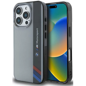 BMW BMHCP16L23HTFEG iPhone 16 Pro 6.3 grey hardcase Motosport IML Vertical Stripe (BMHCP16L23HTFEG)