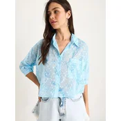 Bianco Lucci Majica azur/pastelno modra/bela