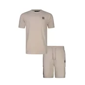 SikSilk Obleka za doma bež / zlato-rumena / črna