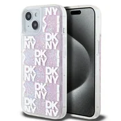 shumee Ovitek za iPhone 15 dkny Liquid Glitter Multilogo Pink