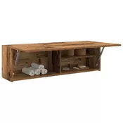 Vidaxl vidaXL Stenska kopalniška omarica, starinski les, 100x25x30 cm