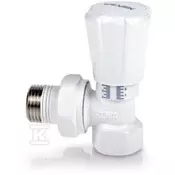 slomart Kotni ventil za radiator ACTIV plus 1/2 palca bel