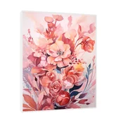 Canvas Slika na platnu Cvetna Carolija, Sa ramom, 120 x 150 cm, Beli