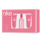 NIKE PERFUMES Set Ženska toaletna voda Trendy Pink 100 ml + gel za tuširanje 75 ml + mleko za telo 75 ml