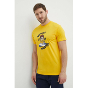 Pamucna majica Picture Chuchie za muškarce, boja: žuta, s tiskom, MTS1140