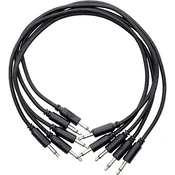 Erica Synths Braided eurorack patch cable 20cm (5pcs, black) 0,2 m Ravni - Ravni Patch kabel