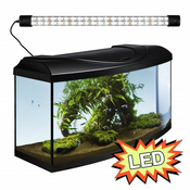 Akvarij STARTUP 80 LED EXPERT 17W - upognjen - črn