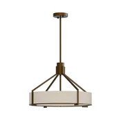 Open Design OR85648 - luster na šipci DORETTO, 4xE27/15W/230V, precnik 50 cm, braon/bež