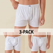 3-Pack Moške široke boksarice MarcLuis - svetle