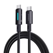 Kabel za punjenje i prijenos podataka  USB-C v USB-C Baseus Lit s PD i QC 100W - 1m - crni