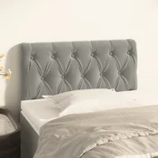 Vidaxl vidaXL Vzglavje za posteljo svetlo sivo 8080x7x78x5x78/88 cm žamet
