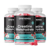 3x Kreatin monohidrat 3000 mg – lubenica, skupaj 270 gumi bonbonov