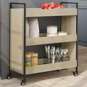 Vidaxl vidaXL Kuhinjski voziček, hrast sonoma 70x30x82 cm, material na osnovi lesa