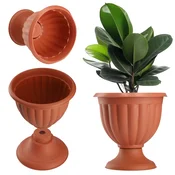 KADAX Terakotni cvetlični lonec s pokrovom, 29 cm za notranje in zunanje prostore