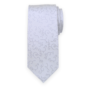 Srebrna poročna kravata z vrtinčastim vzorcem 15568