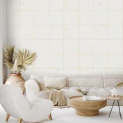 Samolepilna tapeta beli marmor z zlatimi linijami - 245x165