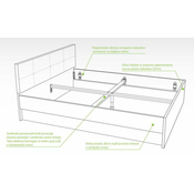 Postelja Lux bela - 120 cm