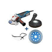 BOSCH GWS 19-125 CIE Professional Kotni brusilnik z odsesovalnim nastavkom, SET