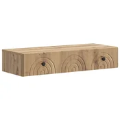 vidaXL Stenska stranska miza Artisan hrast 87,5 x 34,5 x 17 cm