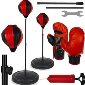 Kruzzel Punching Ball otroška boksarska vreča z rokavicami, rdeča