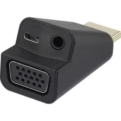 renkforce HDMI / VGA adapter [1x HDMI-vtič => 1x VGA-vtičnica, Klinken vtičnica 3.5 mm] črn Renkforce