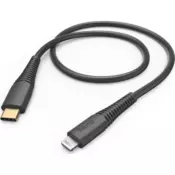 HAMA Polnilni kabel, USB-C - Lightning, 1,5 m, črn